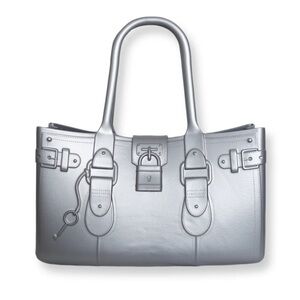 NEW with tag Great Bag Co. a Robert Verdi project model m. platinum silver tote